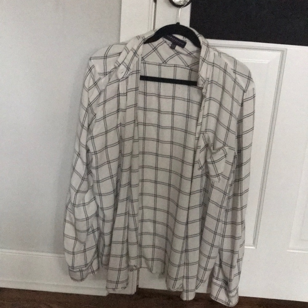 Black and White Button down flannel
